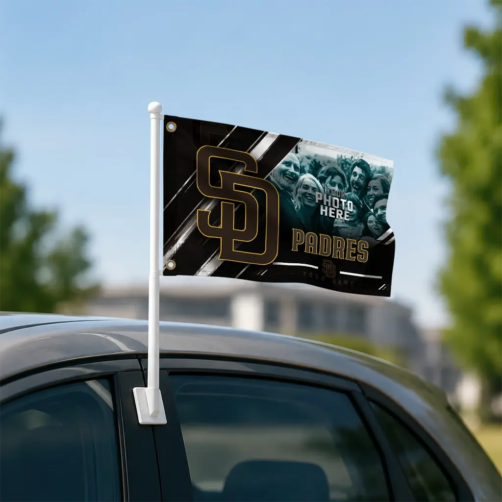 San Diego Padres House Flag Customized Diagonal Stripes Brown Latest Model San Diego Padres House Flag Customized Diagonal Stripes Brown Latest Model