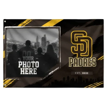 San Diego Padres House Flag Personalized Framed Photo Brown Black Best Selling