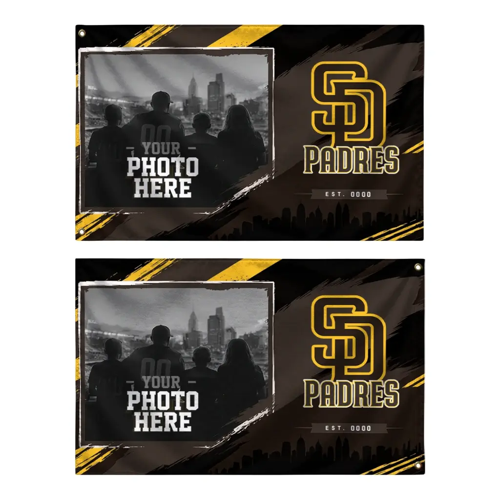 San Diego Padres House Flag Personalized Framed Photo Brown Black Fashion Forward San Diego Padres House Flag Personalized Framed Photo Brown Black Fashion Forward