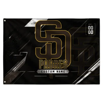 San Diego Padres House Flag Personalized Speed Slashes Brown Best Selling