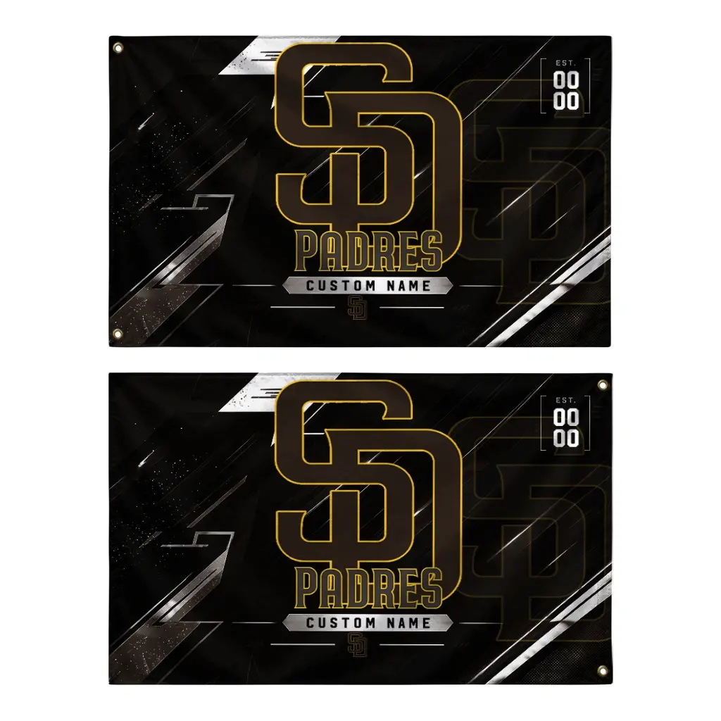 San Diego Padres House Flag Personalized Speed Slashes Brown Fashion Forward San Diego Padres House Flag Personalized Speed Slashes Brown Fashion Forward