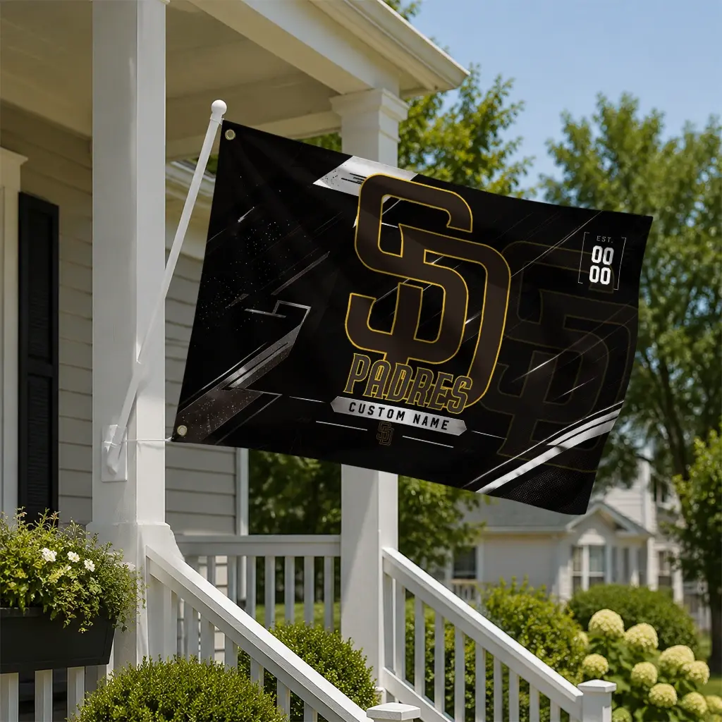 San Diego Padres House Flag Personalized Speed Slashes Brown New Arrival San Diego Padres House Flag Personalized Speed Slashes Brown New Arrival