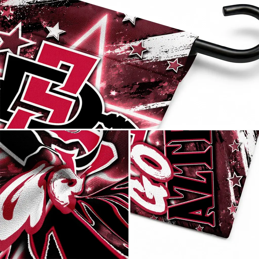 San Diego State Aztecs Garden Flag Custom Glowing Star Red Latest Model San Diego State Aztecs Garden Flag Custom Glowing Star Red Latest Model