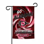 San Diego State Aztecs Garden Flag Custom Swirl Vortex Red Best Selling