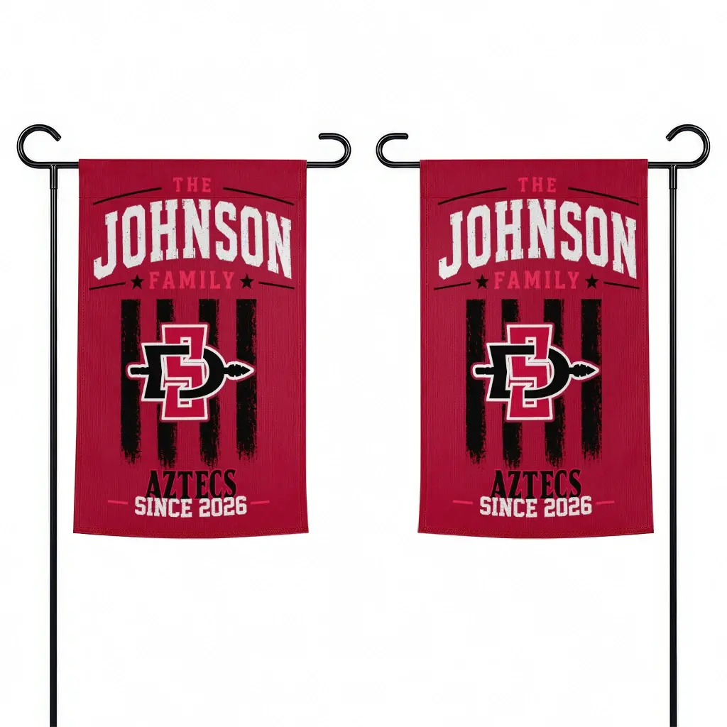 San Diego State Aztecs Garden Flag Customized Distressed Stripes Red Fashion Forward San Diego State Aztecs Garden Flag Customized Distressed Stripes Red Fashion Forward