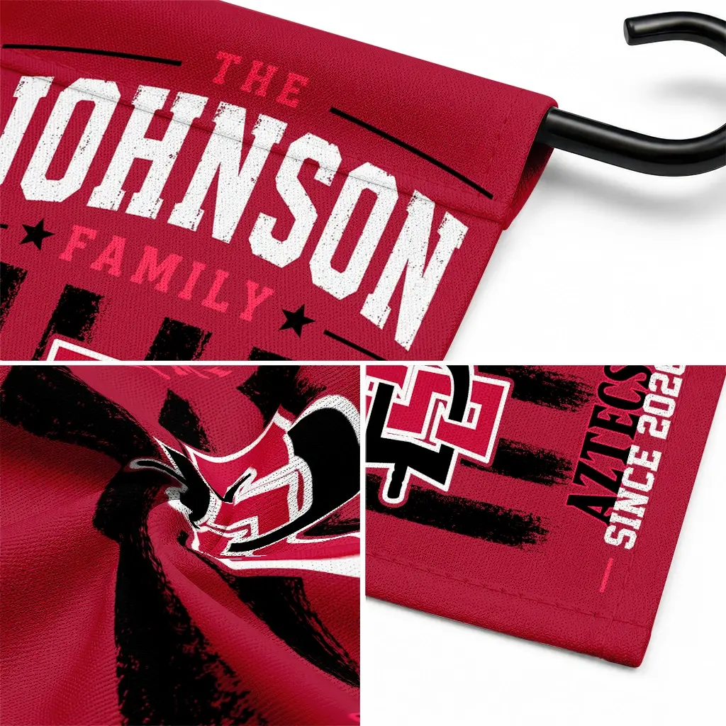 San Diego State Aztecs Garden Flag Customized Distressed Stripes Red Latest Model San Diego State Aztecs Garden Flag Customized Distressed Stripes Red Latest Model
