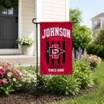 San Diego State Aztecs Garden Flag Customized Distressed Stripes Red Best Selling