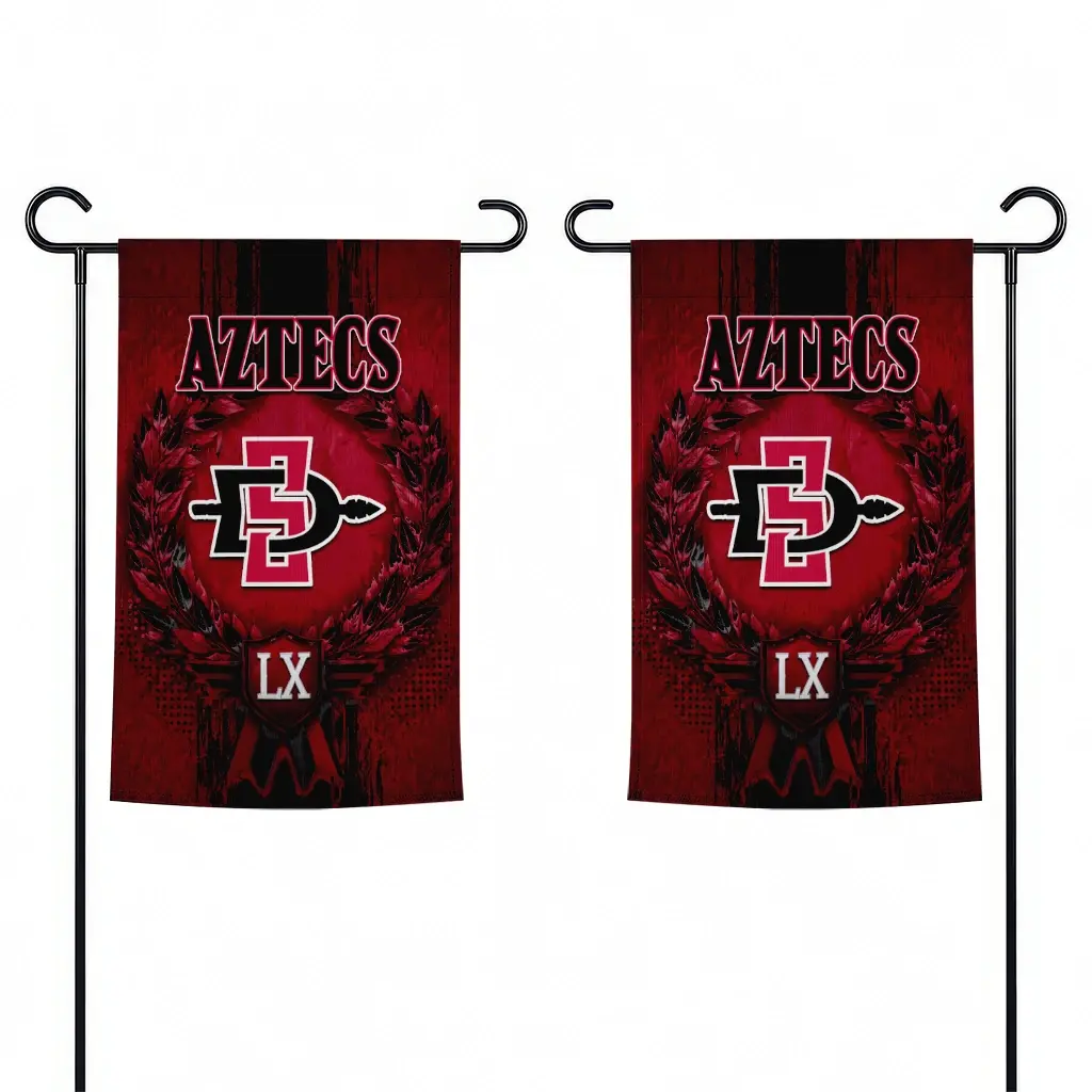 San Diego State Aztecs Garden Flag Customized Laurel Wreath Red Fashion Forward San Diego State Aztecs Garden Flag Customized Laurel Wreath Red Fashion Forward