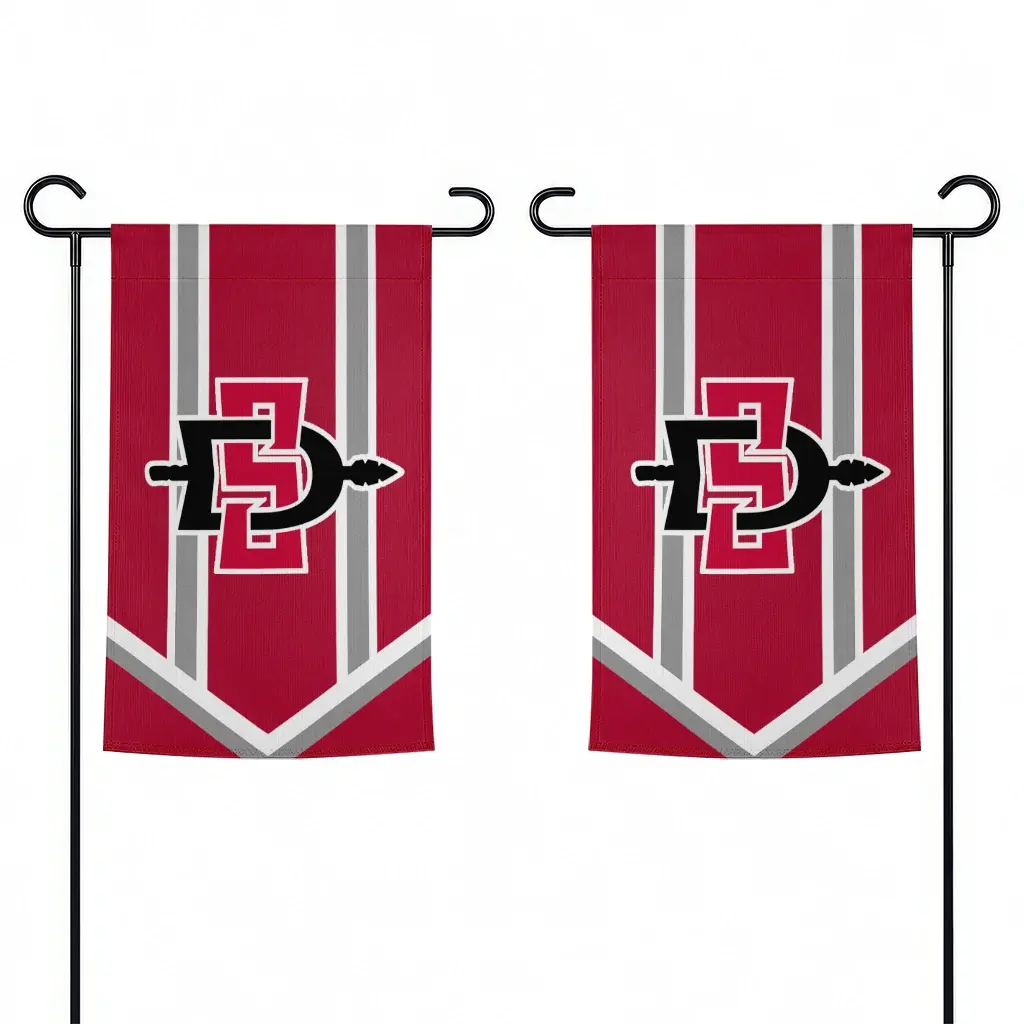 San Diego State Aztecs Garden Flag Personalized Chevron Stripes Red Fashion Forward San Diego State Aztecs Garden Flag Personalized Chevron Stripes Red Fashion Forward