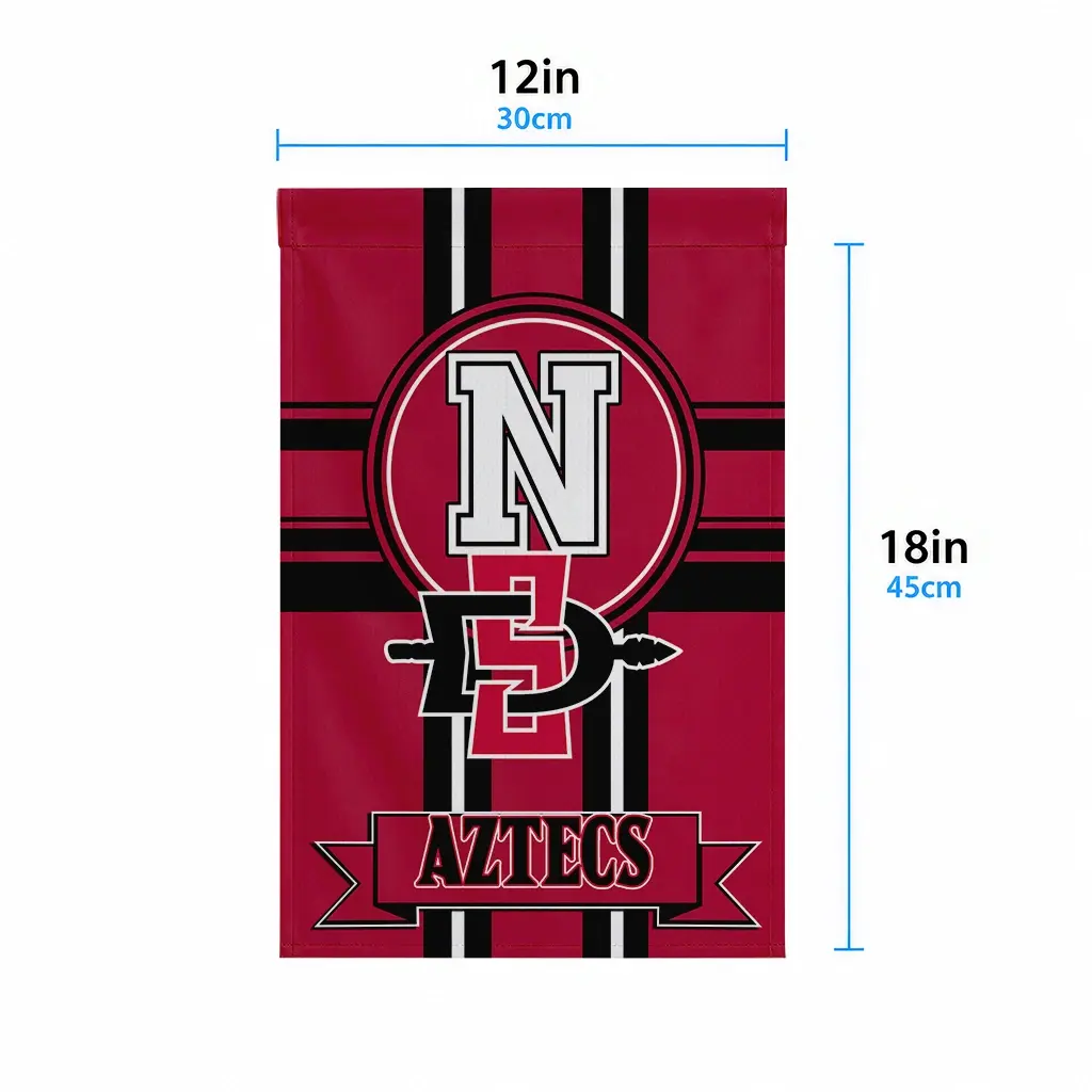 San Diego State Aztecs Garden Flag Personalized Circle Medallion Red High Quality San Diego State Aztecs Garden Flag Personalized Circle Medallion Red High Quality