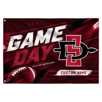 San Diego State Aztecs House Flag Custom Action Streaks Red Best Selling
