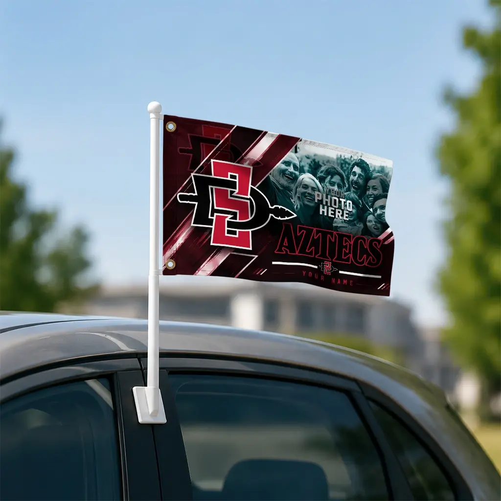 San Diego State Aztecs House Flag Custom Diagonal Stripes Red Latest Model San Diego State Aztecs House Flag Custom Diagonal Stripes Red Latest Model