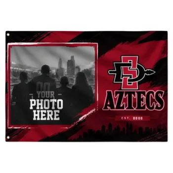 San Diego State Aztecs House Flag Customized Framed Photo Red Black Best Selling