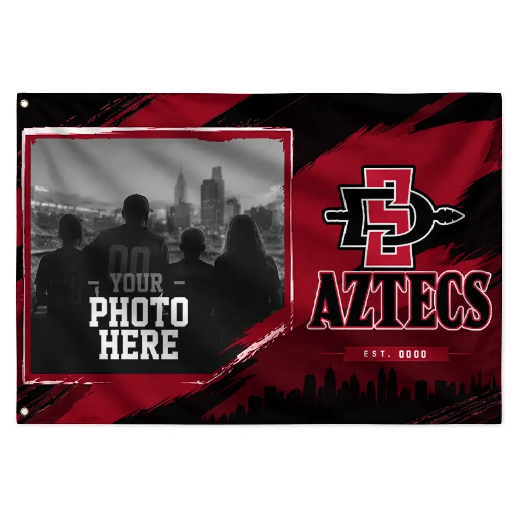 San Diego State Aztecs House Flag Customized Framed Photo Red Black Best Selling San Diego State Aztecs House Flag Customized Framed Photo Red Black Best Selling