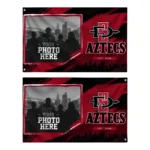 San Diego State Aztecs House Flag Customized Framed Photo Red Black Best Selling