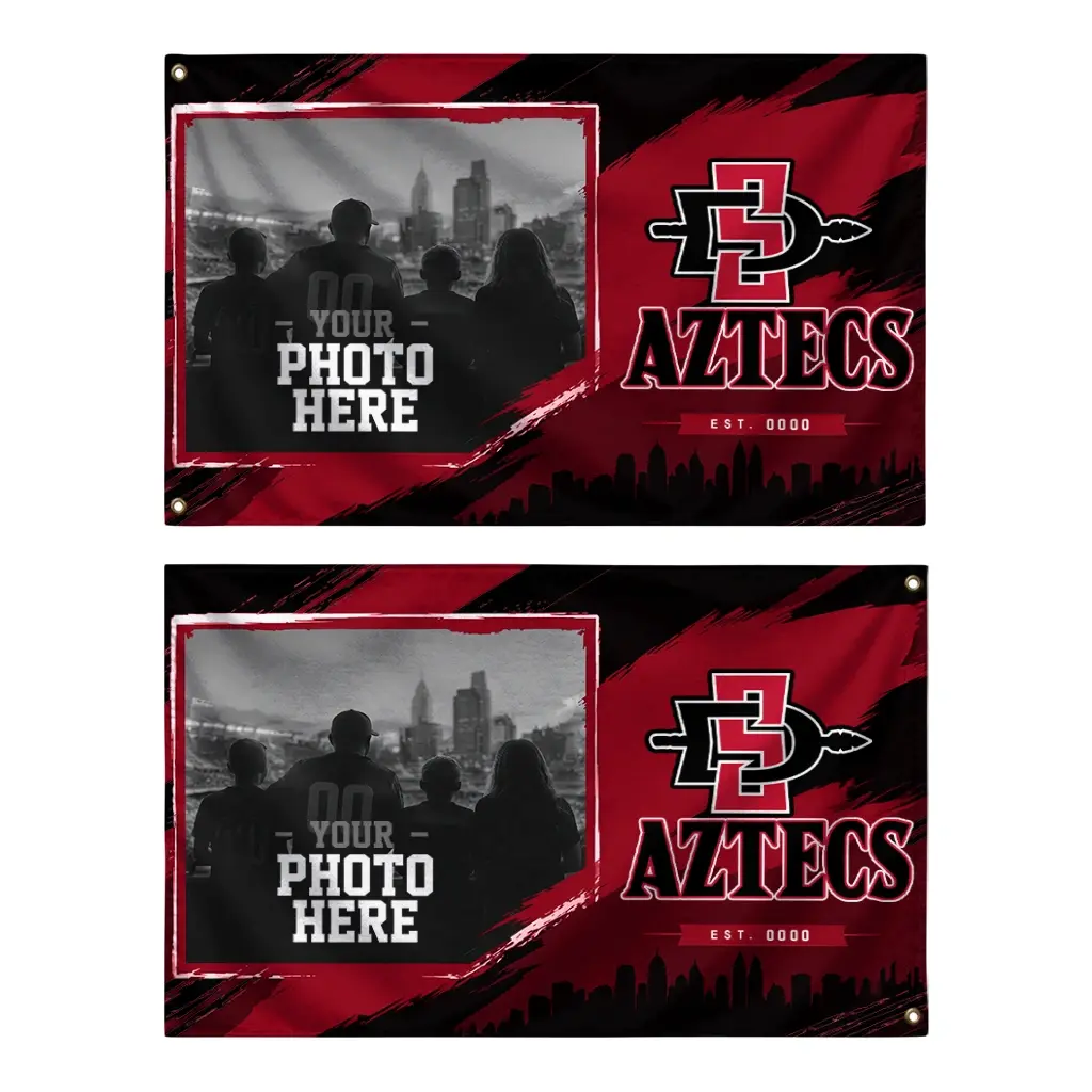 San Diego State Aztecs House Flag Customized Framed Photo Red Black Fashion Forward San Diego State Aztecs House Flag Customized Framed Photo Red Black Fashion Forward