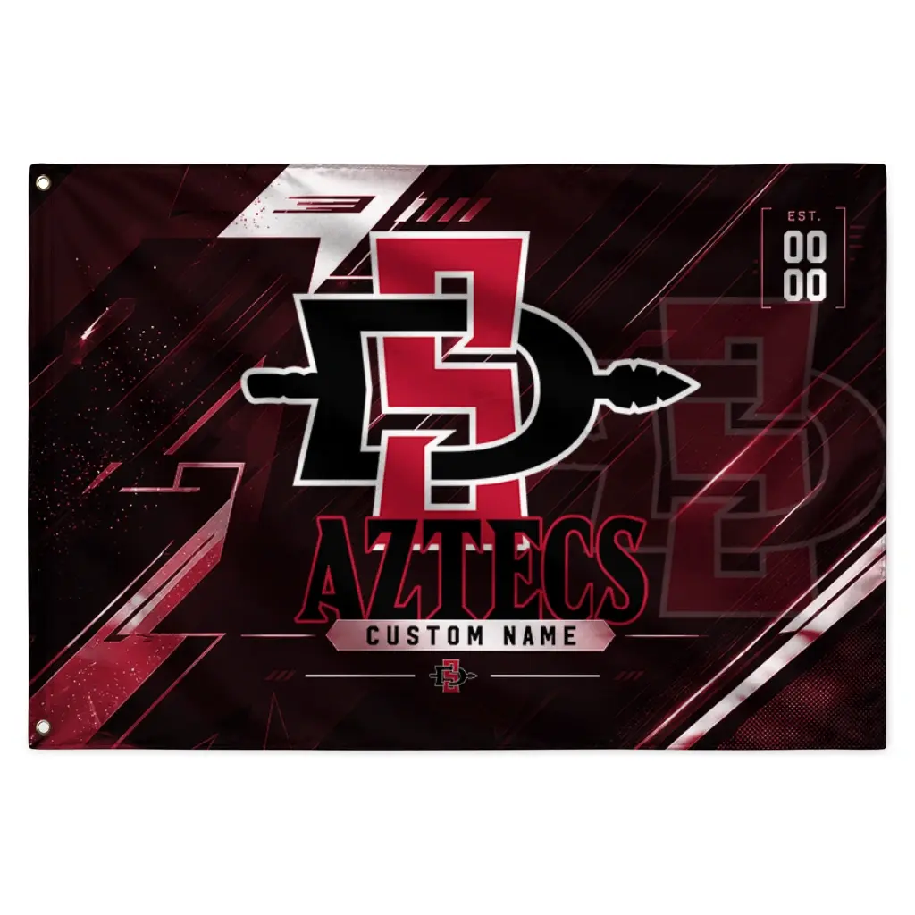 San Diego State Aztecs House Flag Customized Speed Slashes Red Best Selling San Diego State Aztecs House Flag Customized Speed Slashes Red Best Selling