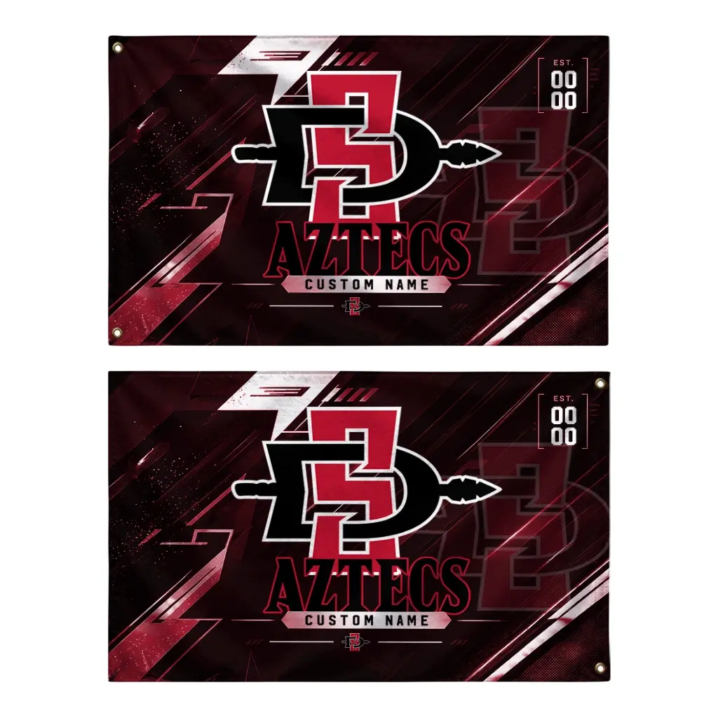 San Diego State Aztecs House Flag Customized Speed Slashes Red Fashion Forward San Diego State Aztecs House Flag Customized Speed Slashes Red Fashion Forward
