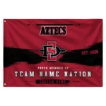 San Diego State Aztecs House Flag Personalized Brushed Streaks Red Best Selling