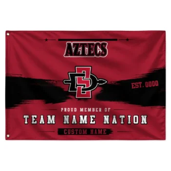 San Diego State Aztecs House Flag Personalized Brushed Streaks Red Best Selling