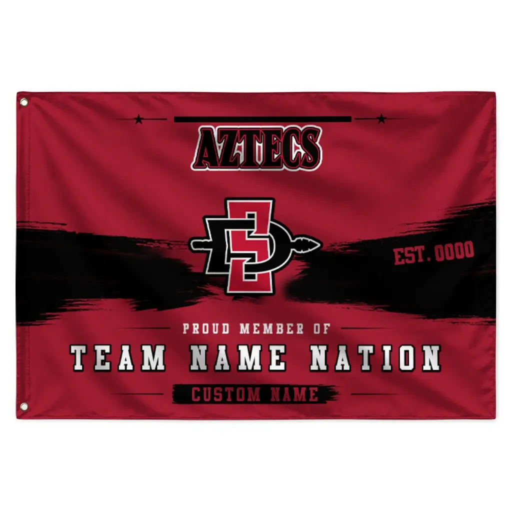 San Diego State Aztecs House Flag Personalized Brushed Streaks Red Best Selling San Diego State Aztecs House Flag Personalized Brushed Streaks Red Best Selling