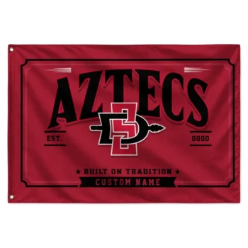 San Diego State Aztecs House Flag Personalized Ornate Border Red Best Selling