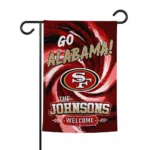 San Francisco 49ers Garden Flag Custom Swirl Vortex Red Best Selling