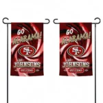 San Francisco 49ers Garden Flag Custom Swirl Vortex Red Best Selling