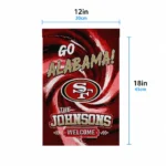 San Francisco 49ers Garden Flag Custom Swirl Vortex Red Best Selling