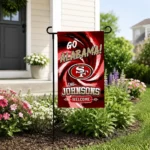 San Francisco 49ers Garden Flag Custom Swirl Vortex Red Best Selling