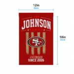San Francisco 49ers Garden Flag Customized Distressed Stripes Red Best Selling