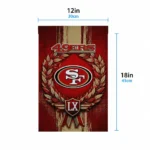 San Francisco 49ers Garden Flag Customized Laurel Wreath Red Best Selling