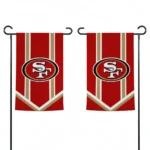 San Francisco 49ers Garden Flag Personalized Chevron Stripes Red Best Selling