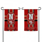 San Francisco 49ers Garden Flag Personalized Circle Medallion Red Best Selling