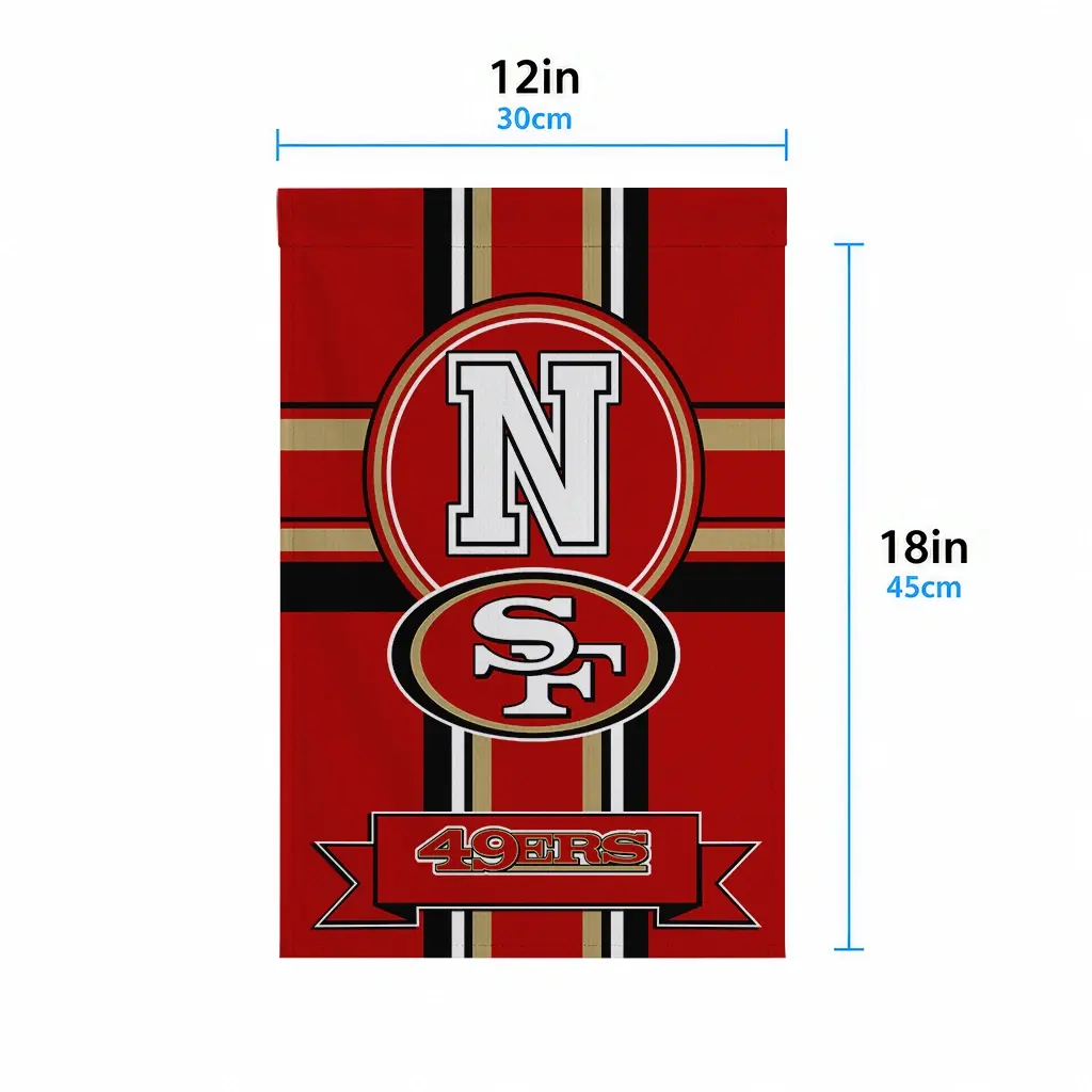 San Francisco 49ers Garden Flag Personalized Circle Medallion Red High Quality San Francisco 49ers Garden Flag Personalized Circle Medallion Red High Quality