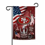 San Francisco 49ers Garden Flag - Personalized Icon Collage Red