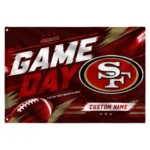 San Francisco 49ers House Flag Custom Action Streaks Red Best Selling