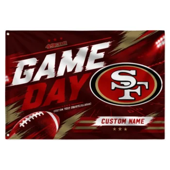 San Francisco 49ers House Flag Custom Action Streaks Red Best Selling