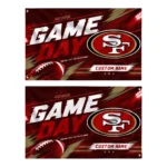 San Francisco 49ers House Flag Custom Action Streaks Red Best Selling