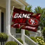 San Francisco 49ers House Flag Custom Action Streaks Red Best Selling