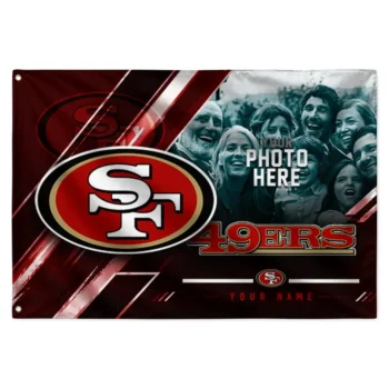 San Francisco 49ers House Flag Custom Diagonal Stripes Red Best Selling