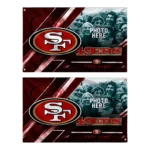 San Francisco 49ers House Flag Custom Diagonal Stripes Red Best Selling