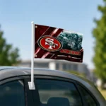 San Francisco 49ers House Flag Custom Diagonal Stripes Red Best Selling