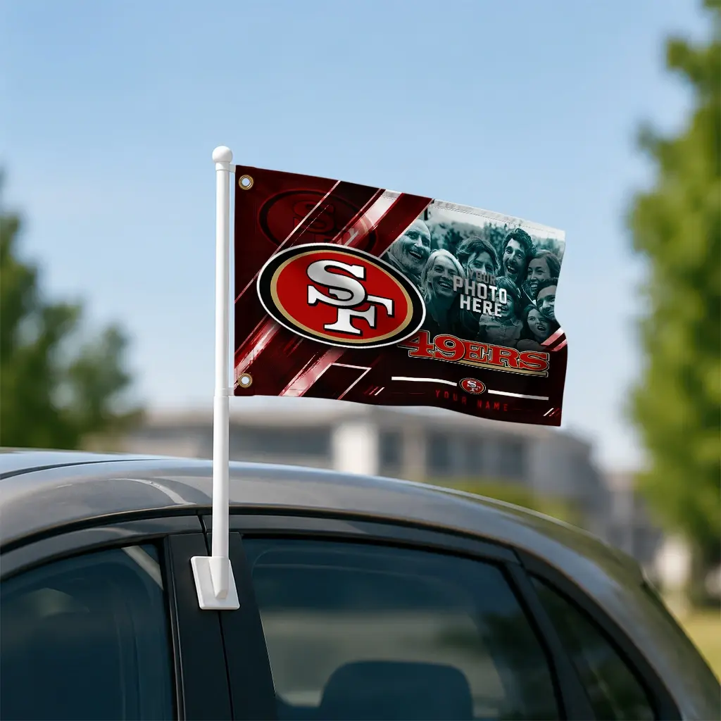 San Francisco 49ers House Flag Custom Diagonal Stripes Red Latest Model San Francisco 49ers House Flag Custom Diagonal Stripes Red Latest Model