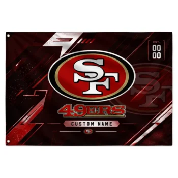 San Francisco 49ers House Flag Customized Speed Slashes Red Best Selling
