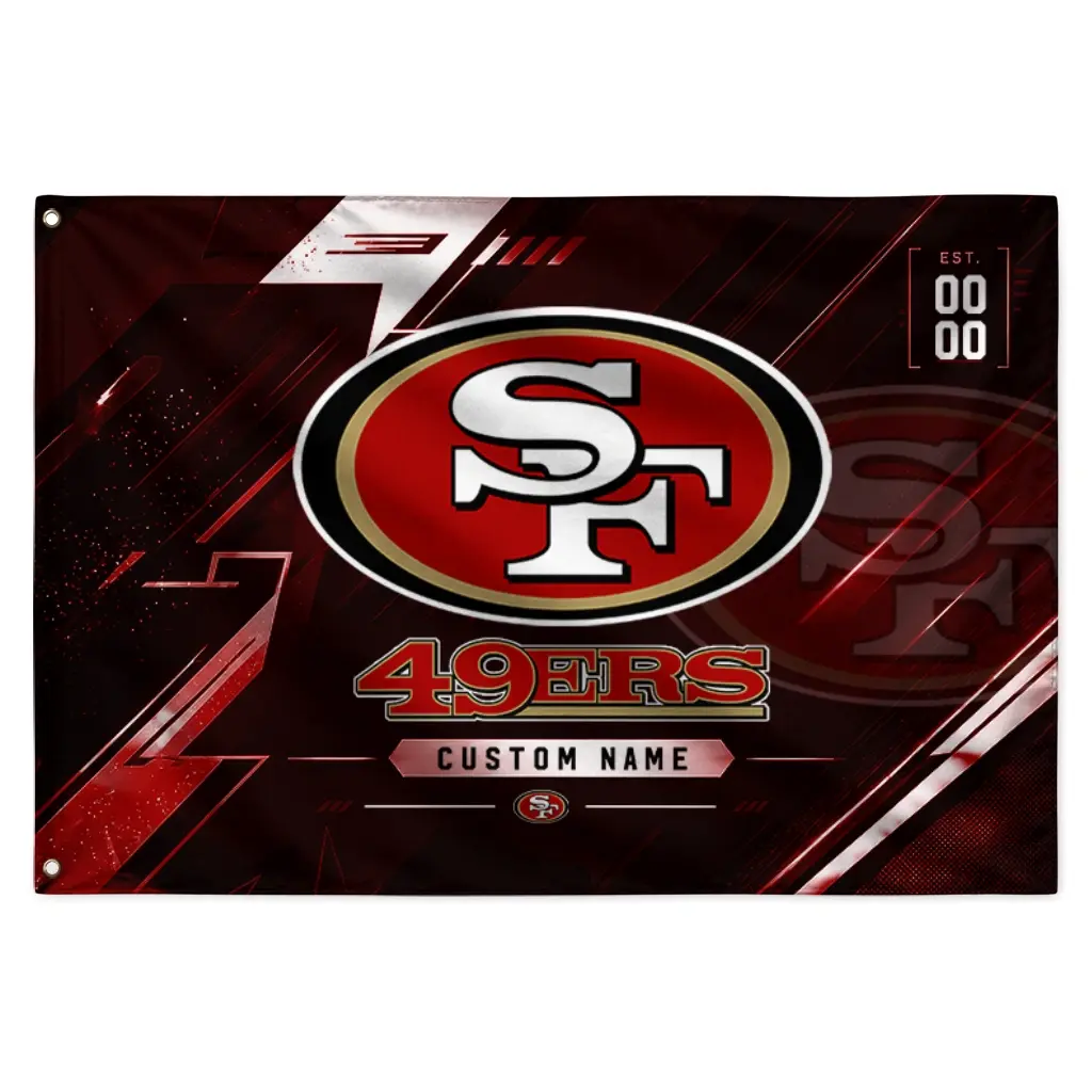 San Francisco 49ers House Flag Customized Speed Slashes Red Best Selling San Francisco 49ers House Flag Customized Speed Slashes Red Best Selling