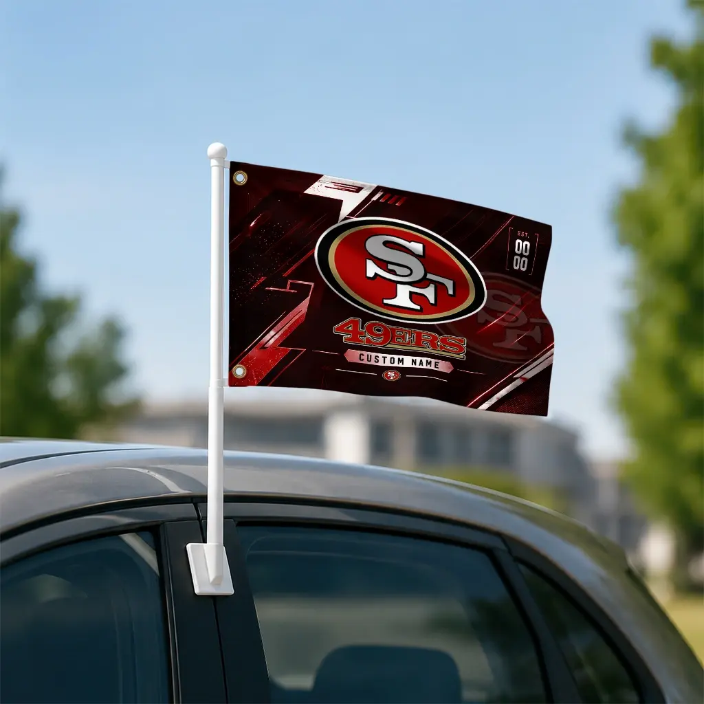 San Francisco 49ers House Flag Customized Speed Slashes Red Latest Model San Francisco 49ers House Flag Customized Speed Slashes Red Latest Model