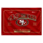 San Francisco 49ers House Flag Personalized Ornate Border Red Best Selling
