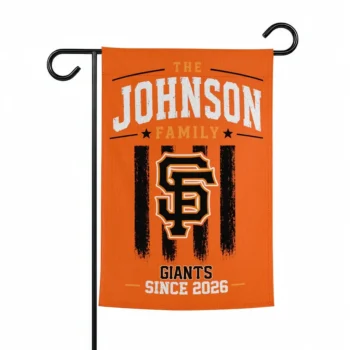San Francisco Giants Garden Flag Custom Distressed Stripes Orange Best Selling