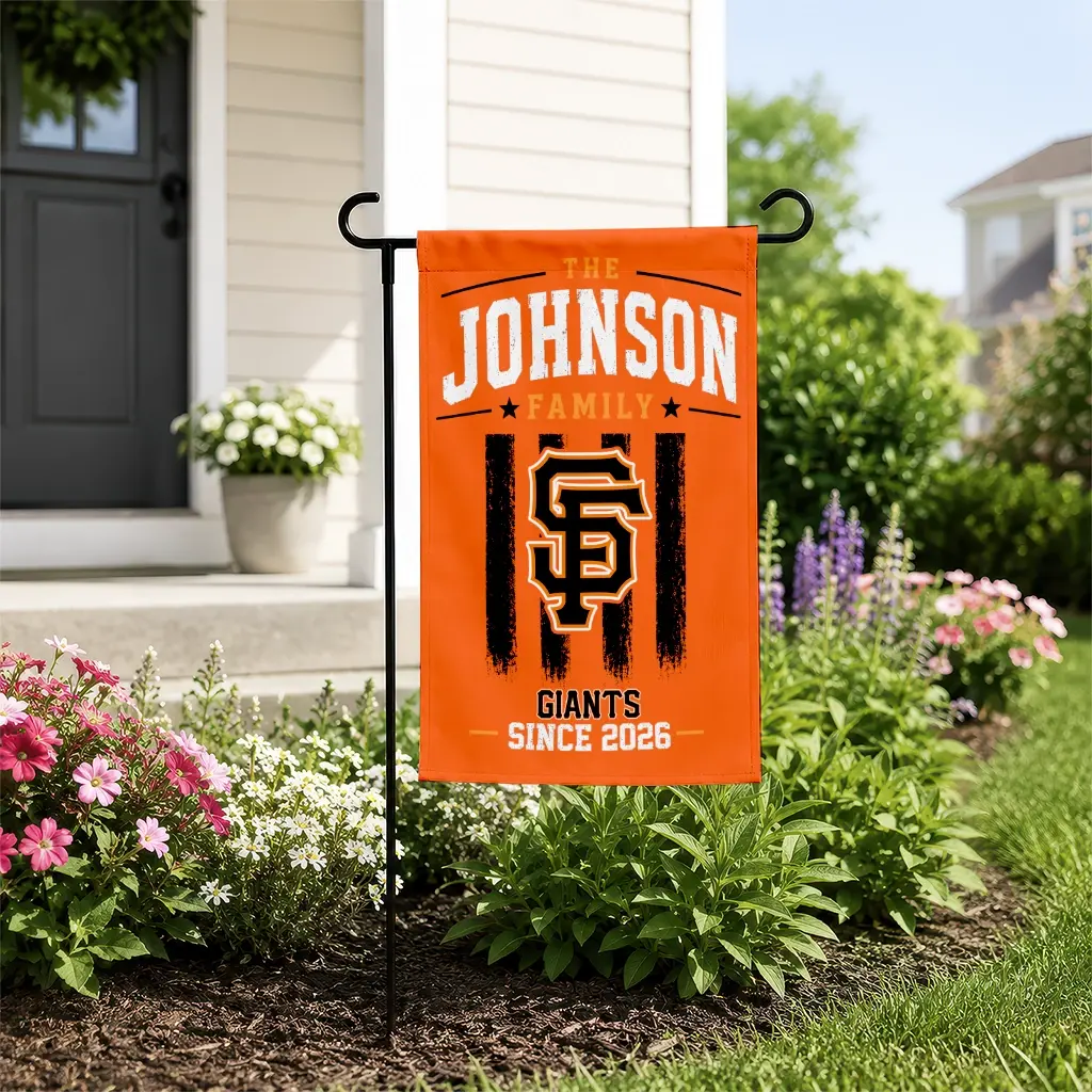 San Francisco Giants Garden Flag Custom Distressed Stripes Orange New Arrival San Francisco Giants Garden Flag Custom Distressed Stripes Orange New Arrival